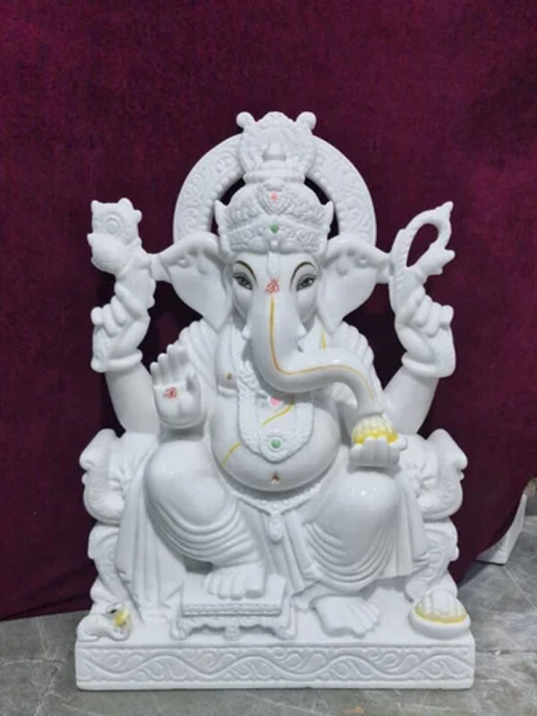 2.5 feet ( 30 Inch ) Ganesh Marble Statue