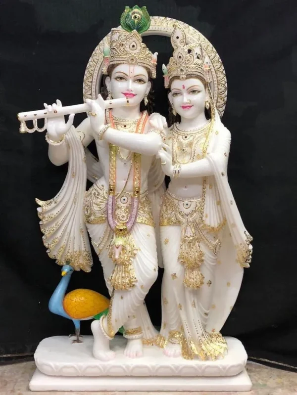 3 Feet Radha Krishna Marble Statue