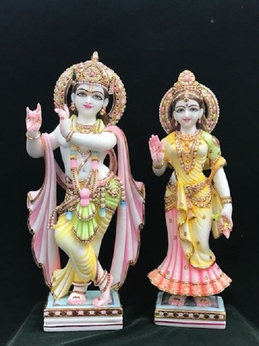 2 Feet Radha Krishna Marble Murti