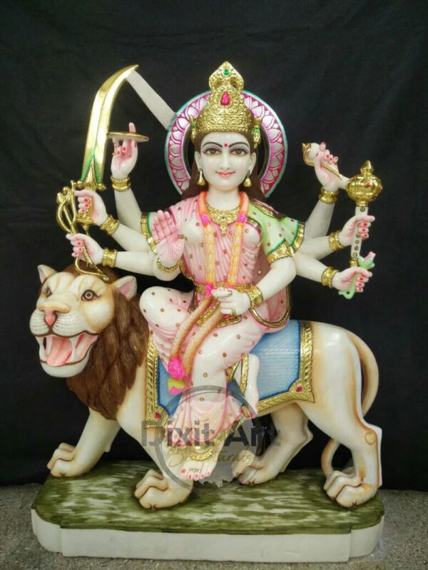 2 Feet Durga Mata Marble Statue