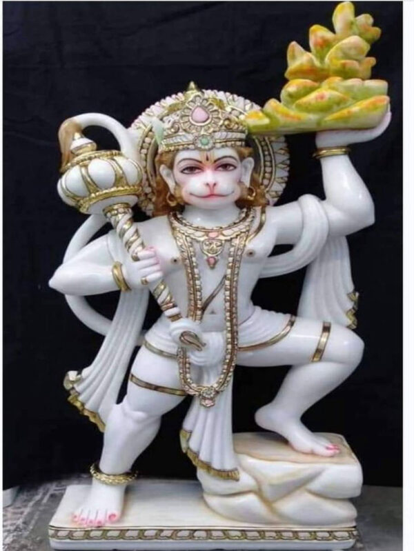2.5 Feet Hanuman Marble Statue