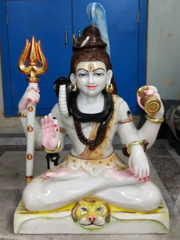 3 Feet Mahadev Marble Statue