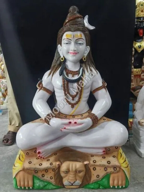 2.5 Feet Mahadev Marble Murti
