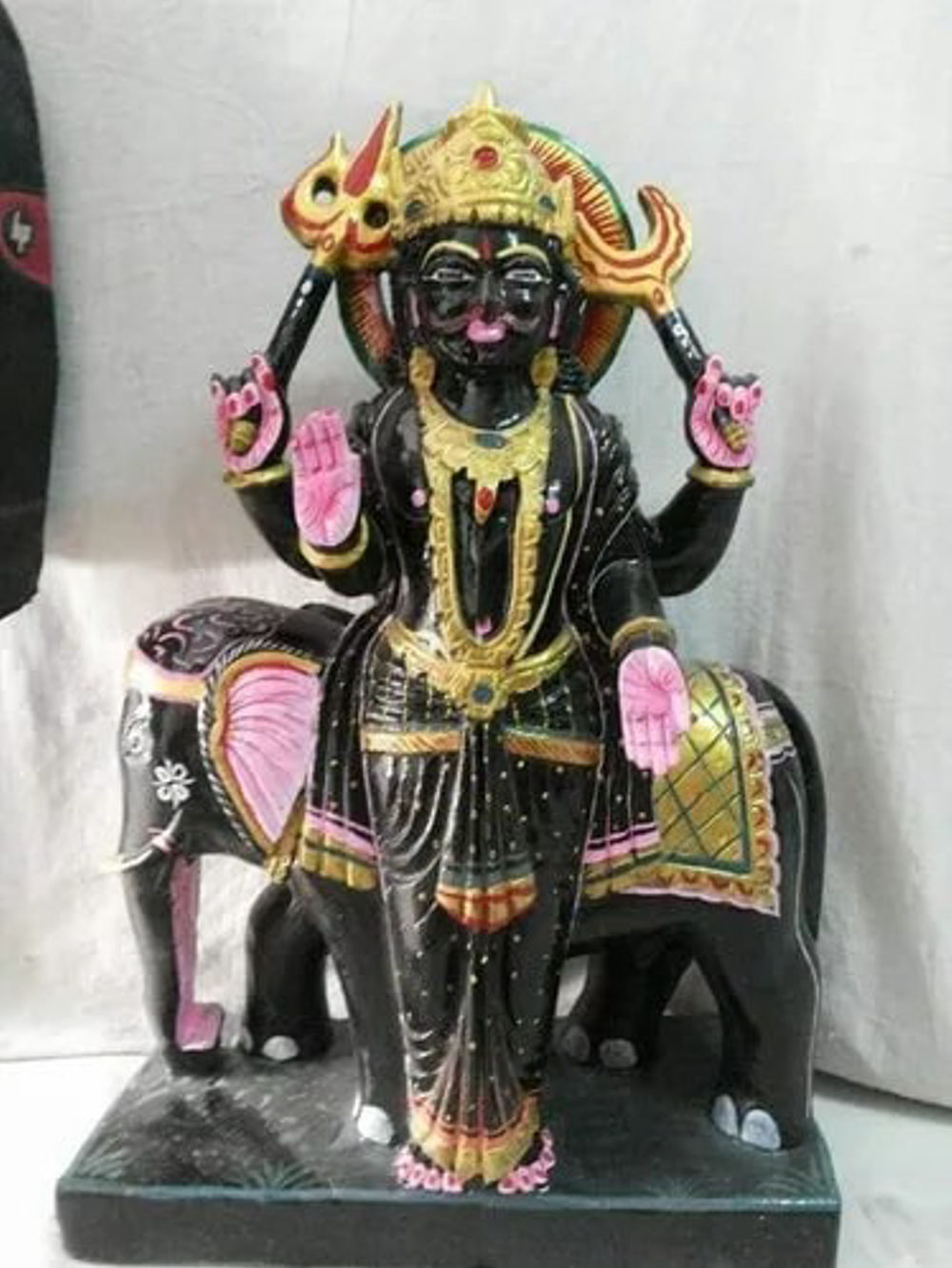 2 Feet Shani Dev Black Marble Murti 2 Feet Shani Dev Black Marble Murti