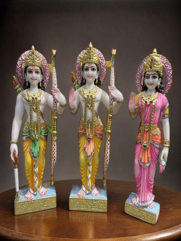 1.5 feet Ramdarbar Marble Statue Murti